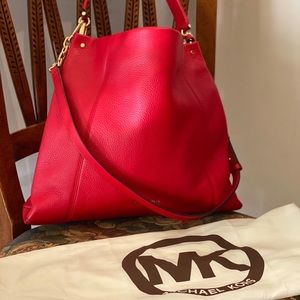 MK Lex HoBo red leather Bag